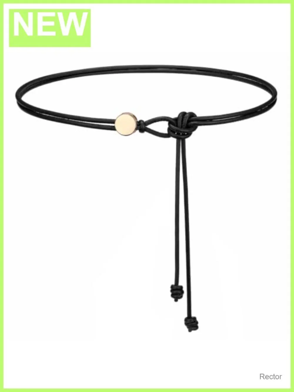 Women Knotted Skinny Faux Leather Waist Belt for Dresses Tie Rope Belt